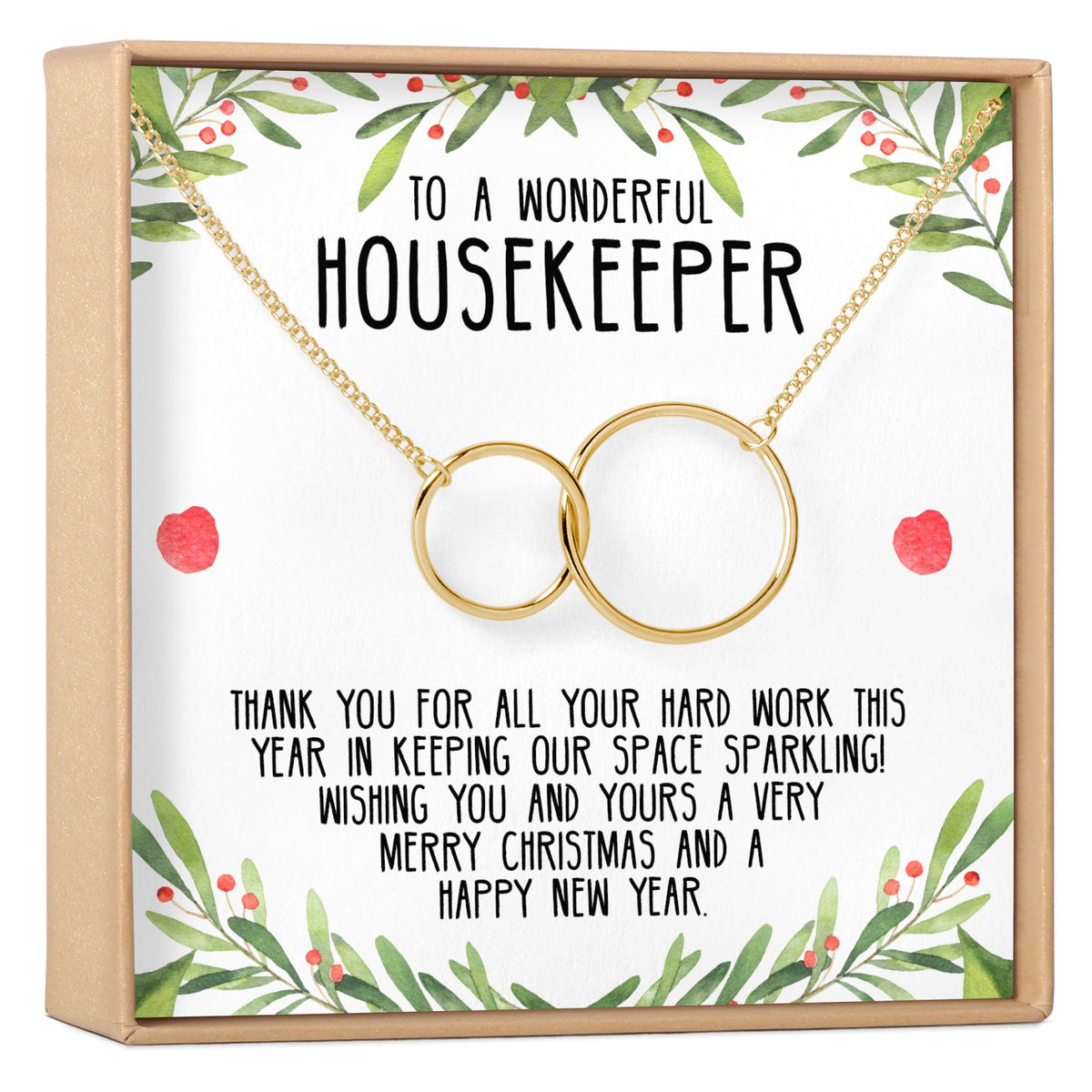 Christmas Gift for Cleaners Interlocking Circles Necklace - Dear Ava