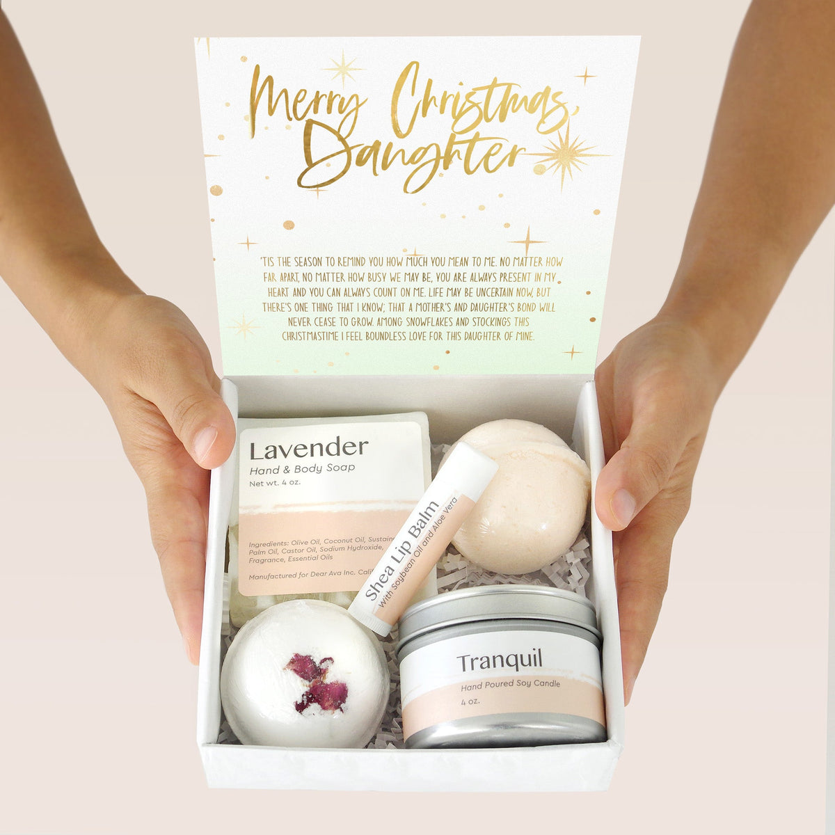 Christmas Gift for Daughter Compass Necklace Gift Box Set - Dear Ava