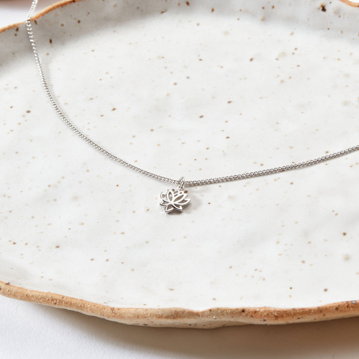 Christmas Gift for Daughter in Law Lotus Necklace - Dear Ava