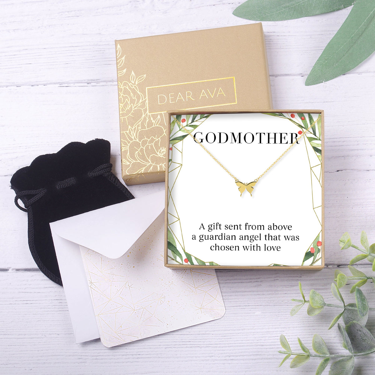 Christmas Gift for Godmother Necklace, Multiple Styles - Dear Ava