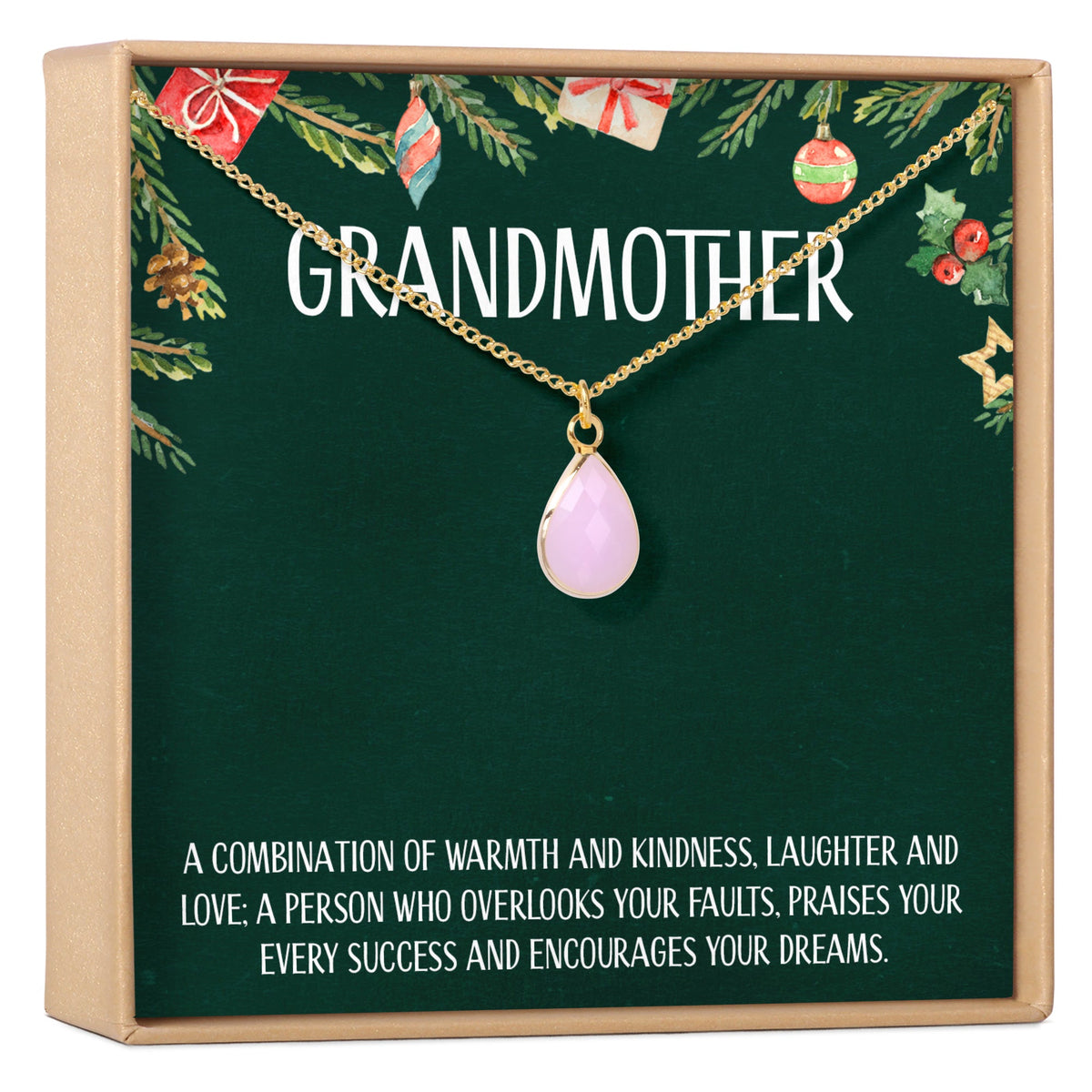 Christmas Gift for Grandmother Gemstone Necklace - Dear Ava