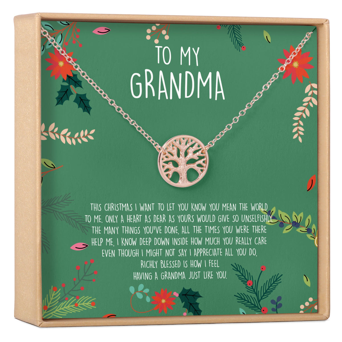 Christmas Gift for Grandmother Necklace - Dear Ava