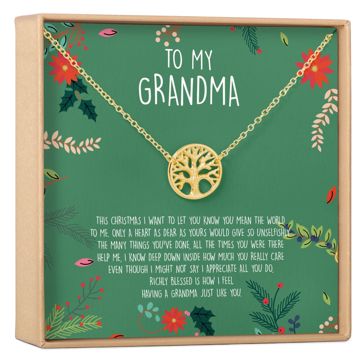 Christmas Gift for Grandmother Necklace - Dear Ava