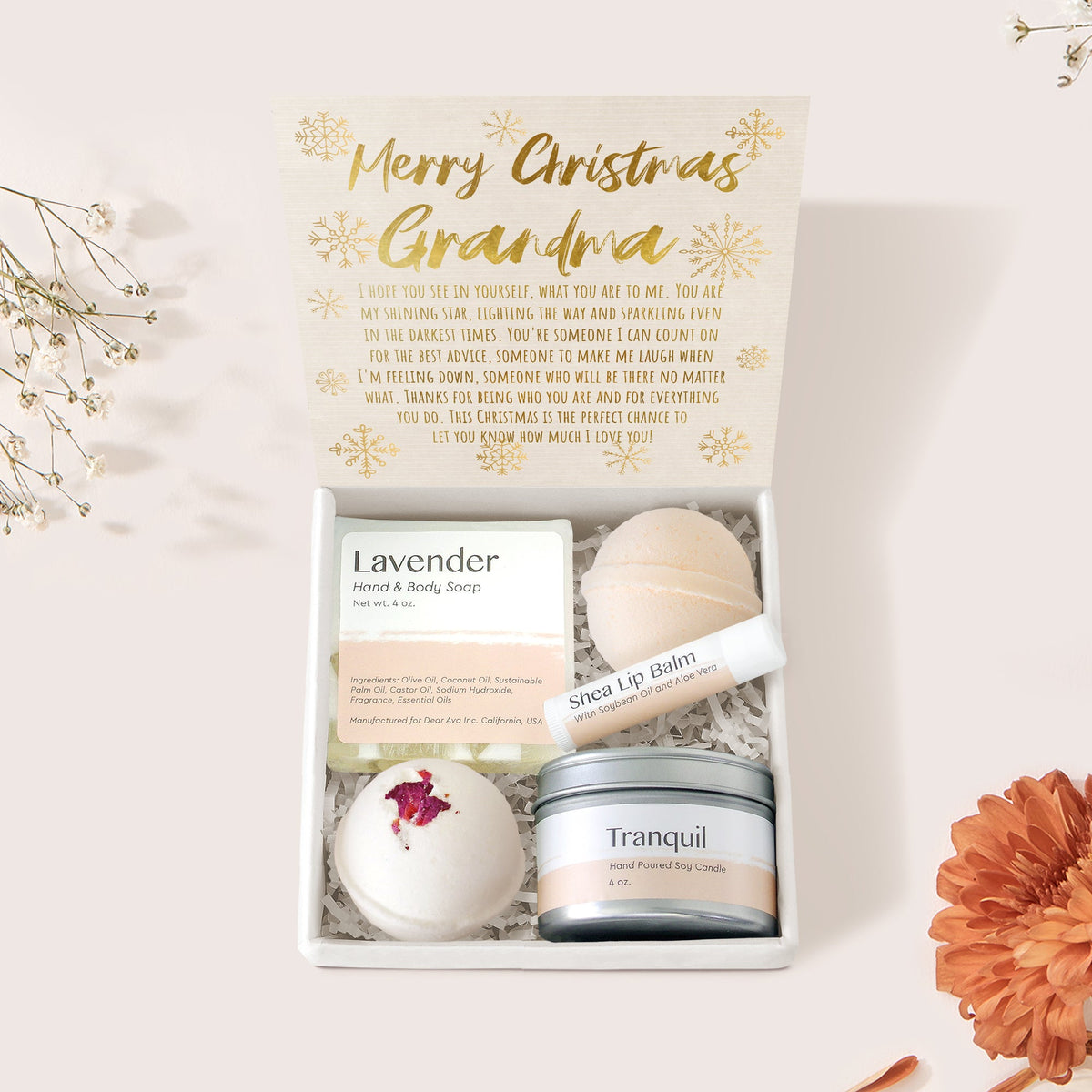 Christmas Gift for Grandmother Spa Gift Box - Dear Ava