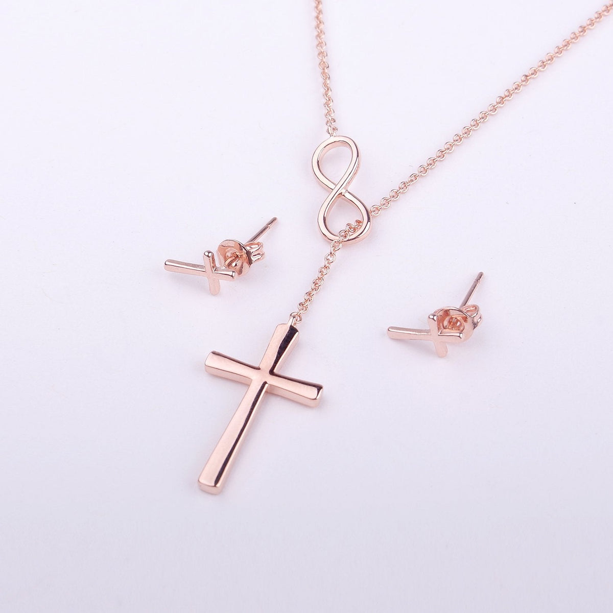 Christmas Gift for Mom Cross earring and Necklace Set Jewelry Set - Dear Ava