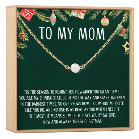 To my Beautiful mom Merry Christmas jewelry necklace gift for daughter, sentimental on sale gift for mom, Christmas gifts ideas, necklace for mom