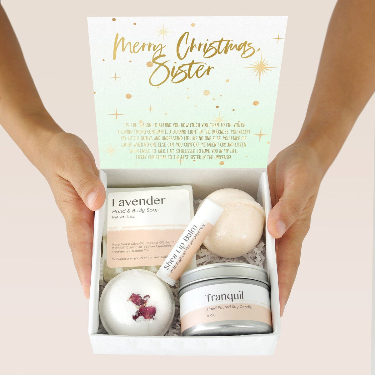 Christmas Gift for Sister Compass Necklace Gift Box Set - Dear Ava