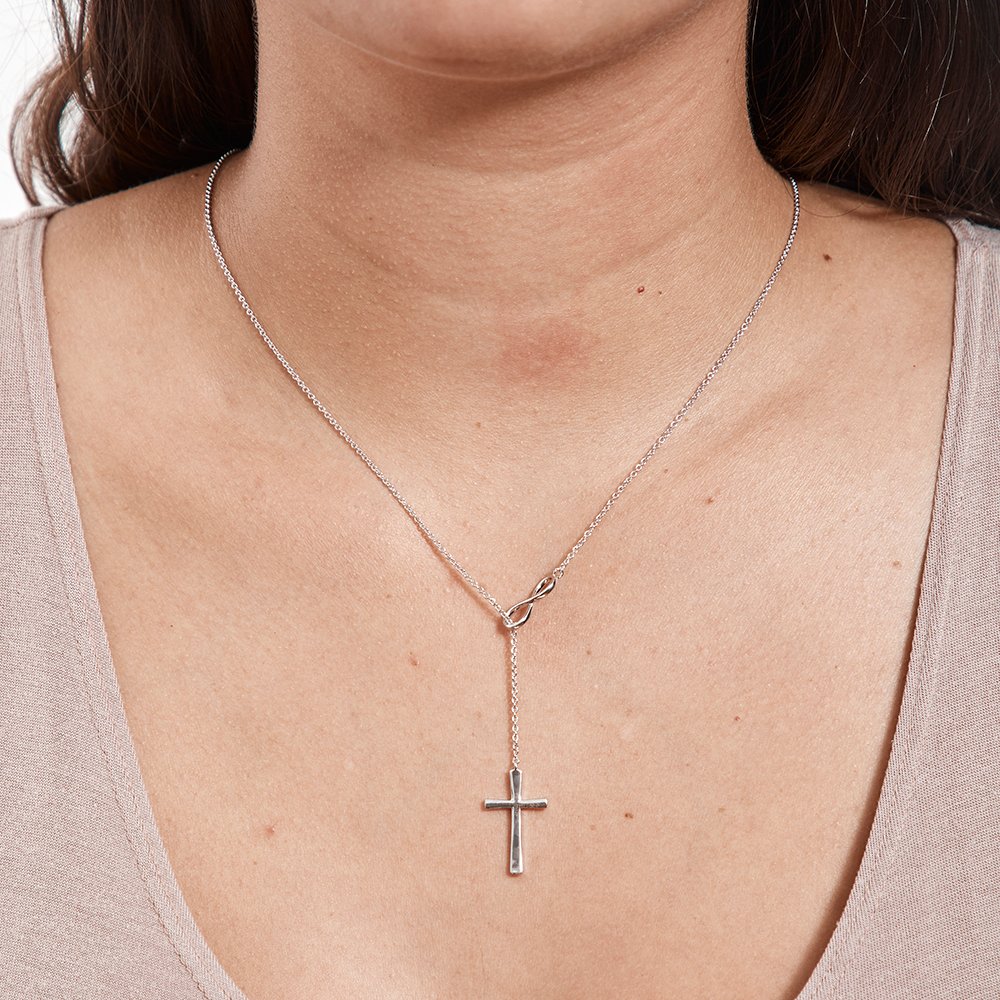 Christmas Gift for Teacher Infinity Cross Necklace - Dear Ava