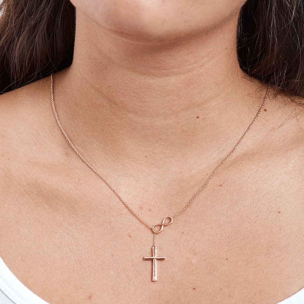 Christmas Gift for Teacher Infinity Cross Necklace - Dear Ava