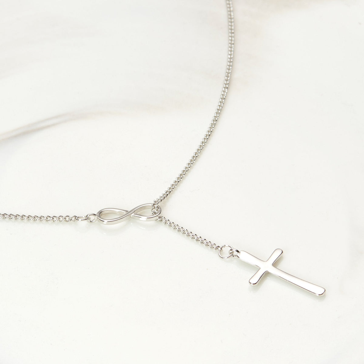 Christmas Gift for Teacher Infinity Cross Necklace - Dear Ava