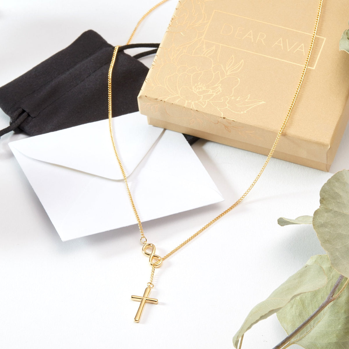 Christmas Gift for Teacher Infinity Cross Necklace - Dear Ava