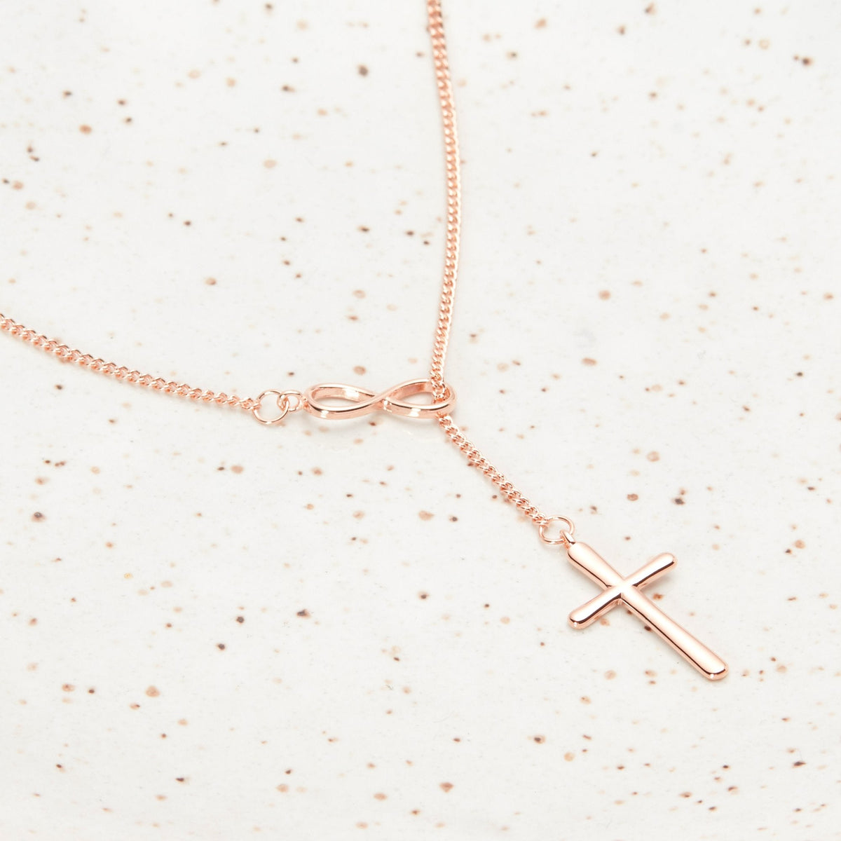 Christmas Gift for Teacher Infinity Cross Necklace - Dear Ava