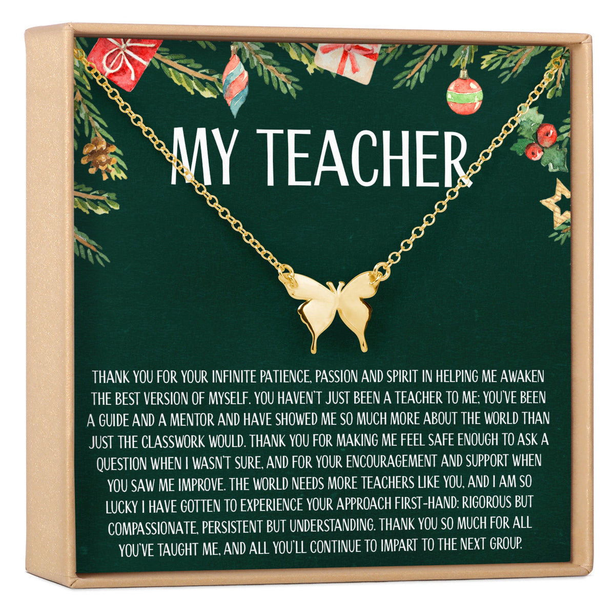 Christmas Gift for Teacher Necklace, Multiple Styles - Dear Ava