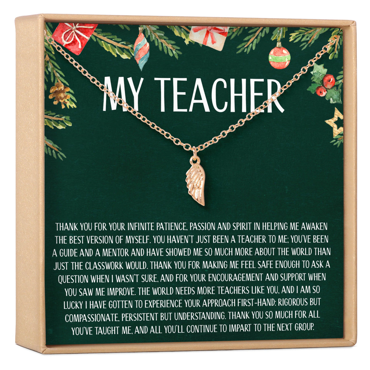 Christmas Gift for Teacher Necklace, Multiple Styles - Dear Ava