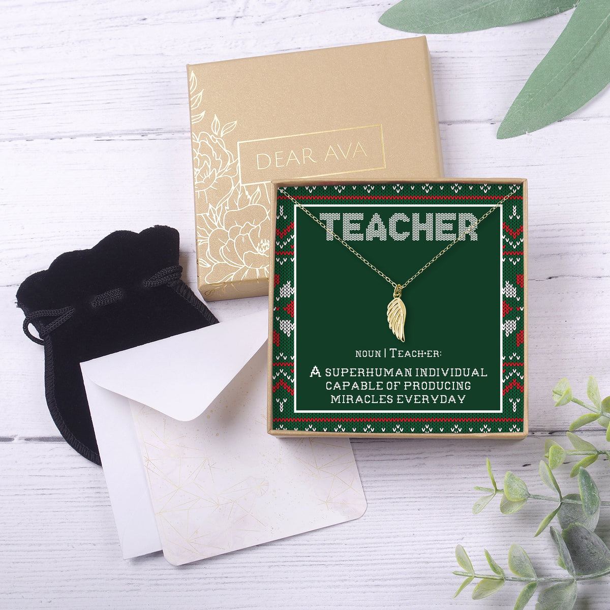 Christmas Gift for Teacher Necklace, Multiple Styles - Dear Ava