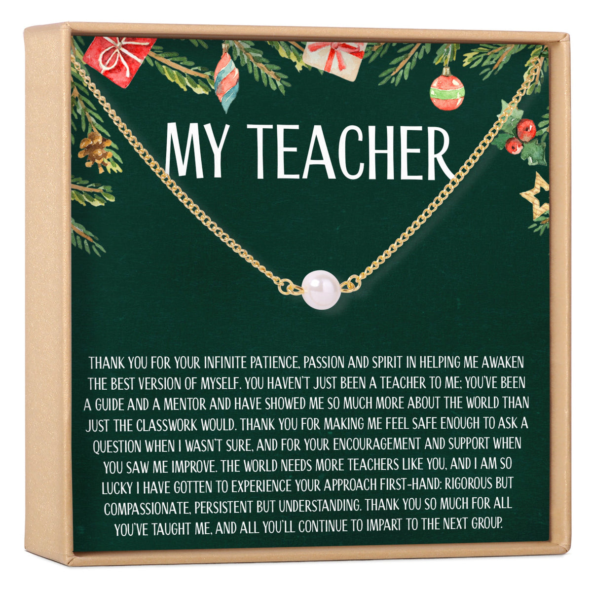 Christmas Gift for Teacher Necklace, Multiple Styles - Dear Ava