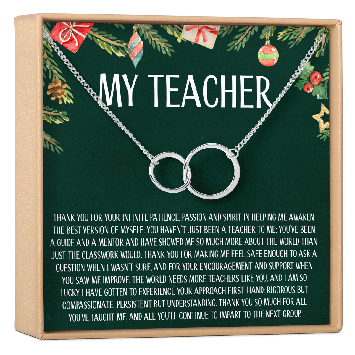 Christmas Gift for Teacher Necklace, Multiple Styles - Dear Ava