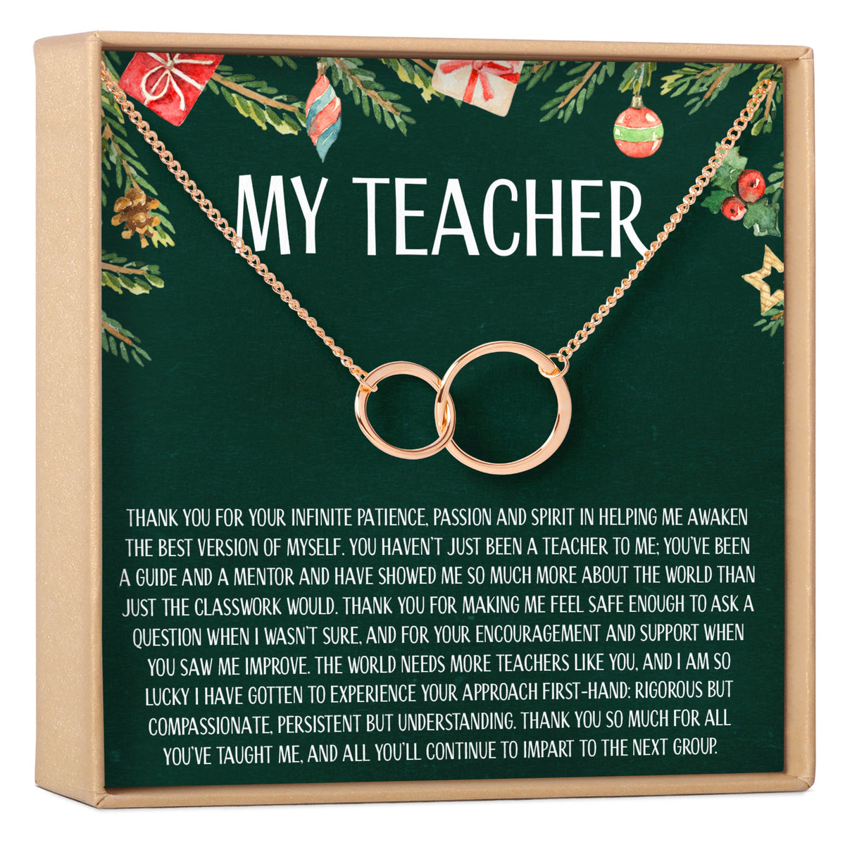 Christmas Gift for Teacher Necklace, Multiple Styles - Dear Ava