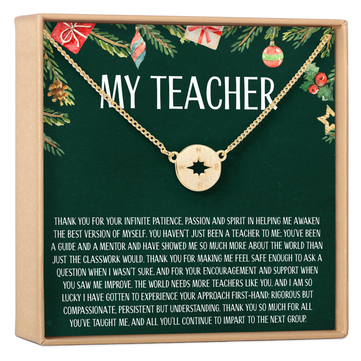 Christmas Gift for Teacher Necklace, Multiple Styles - Dear Ava