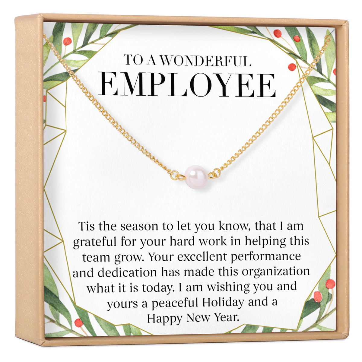 Christmas Gifts for Employee Appreciation Pearl Necklace - Dear Ava