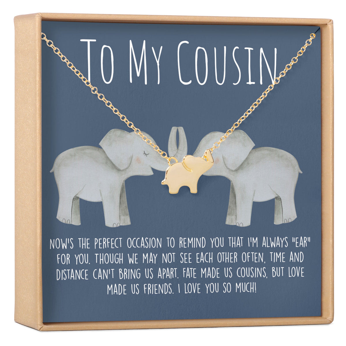 Cousins Elephant Pendant Necklace - Dear Ava