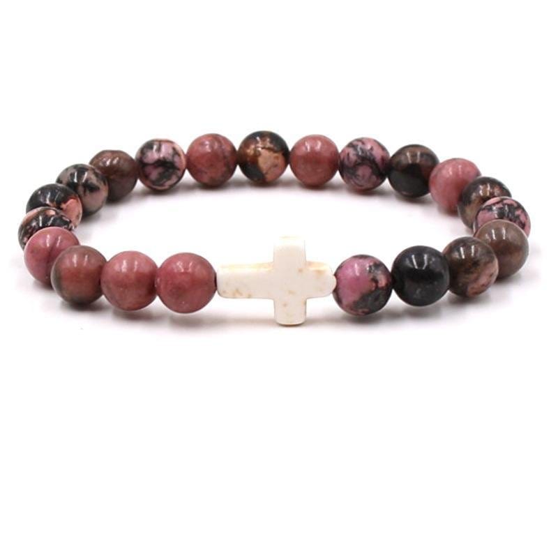 Cross and Bead Bracelet - Dear Ava