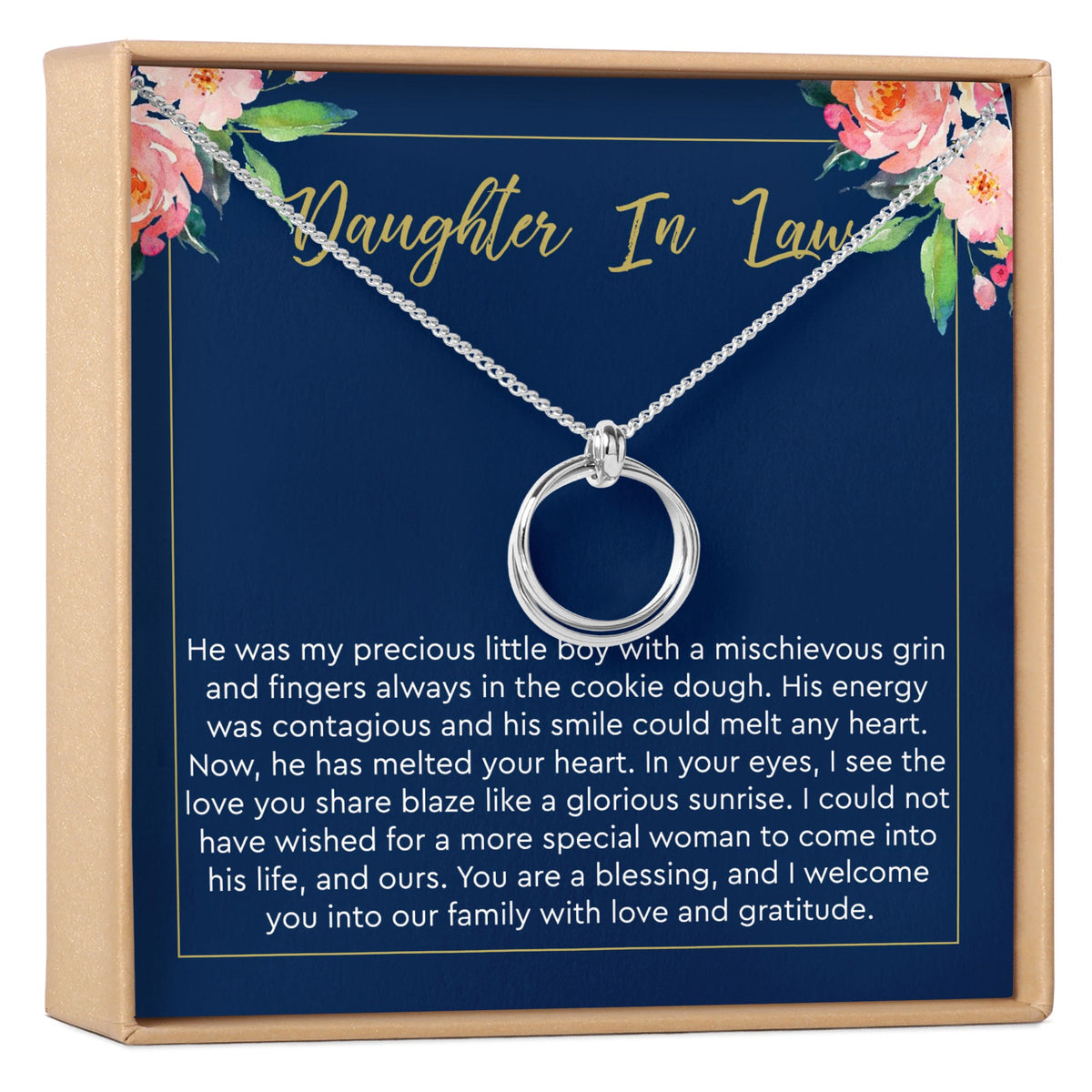 Daughter - In - Law Linked Circles Necklace - Dear Ava