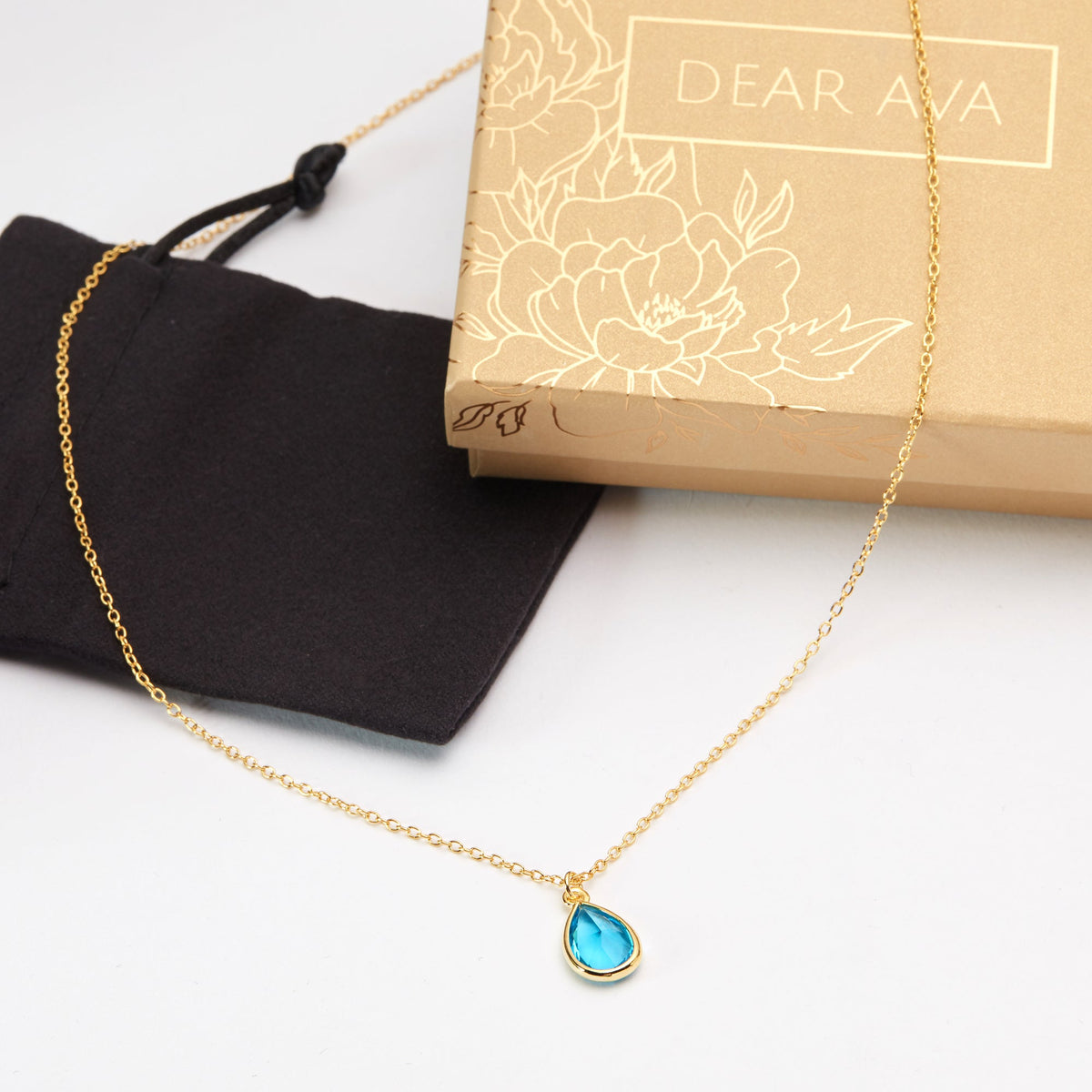 December Birthday Gemstone Necklace - Dear Ava