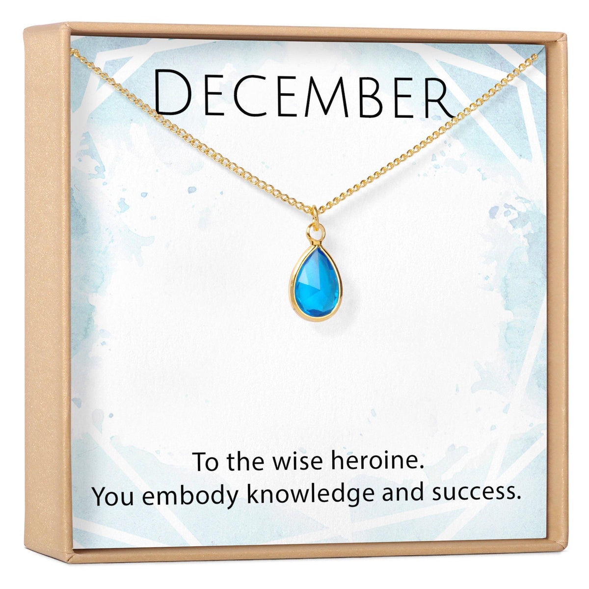 December Birthstone / Tanzanite Crystal Charm Necklace - Dear Ava