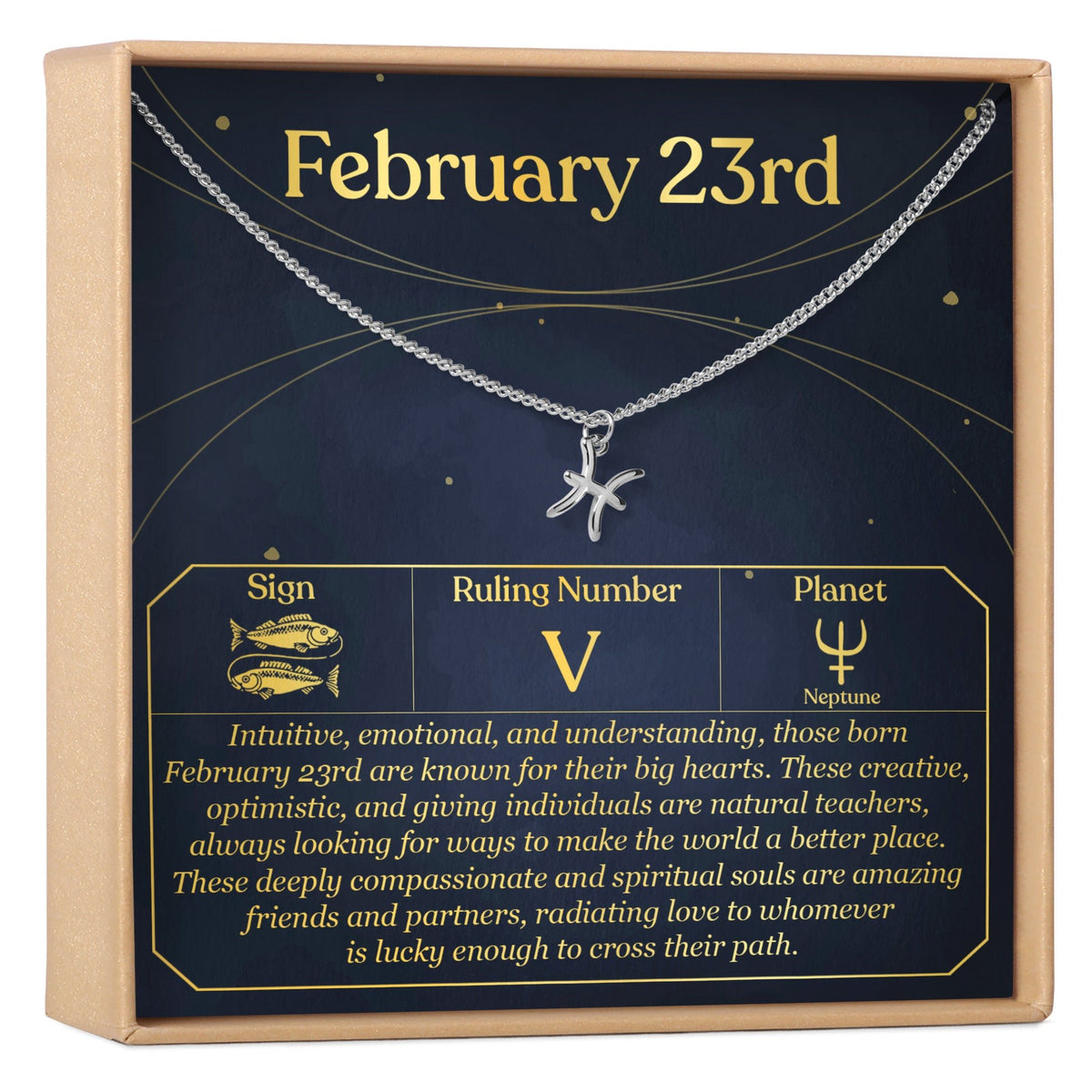 February 23rd Pisces Necklace - Dear Ava