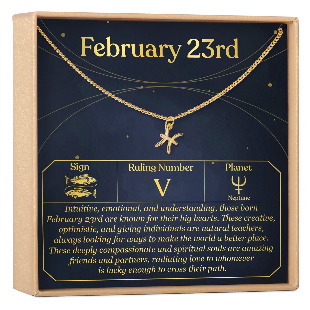 February 23rd Pisces Necklace - Dear Ava