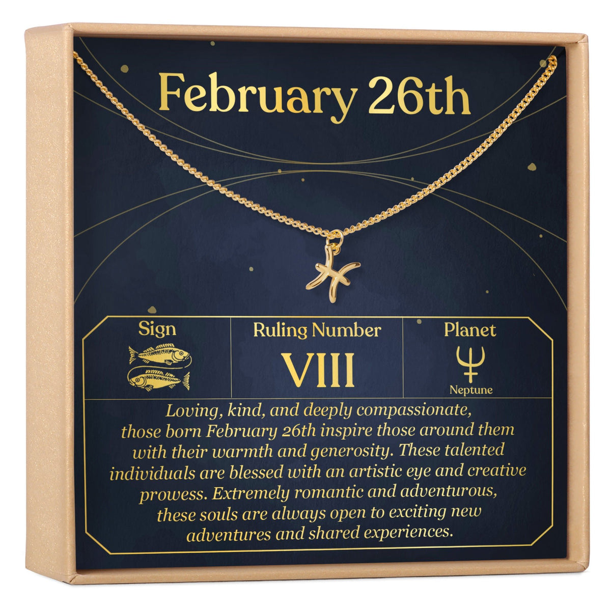 February 26th Pisces Necklace - Dear Ava