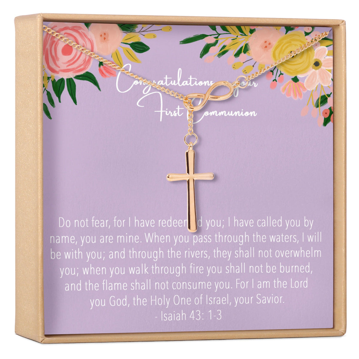 First Communion Cross Necklace - Dear Ava