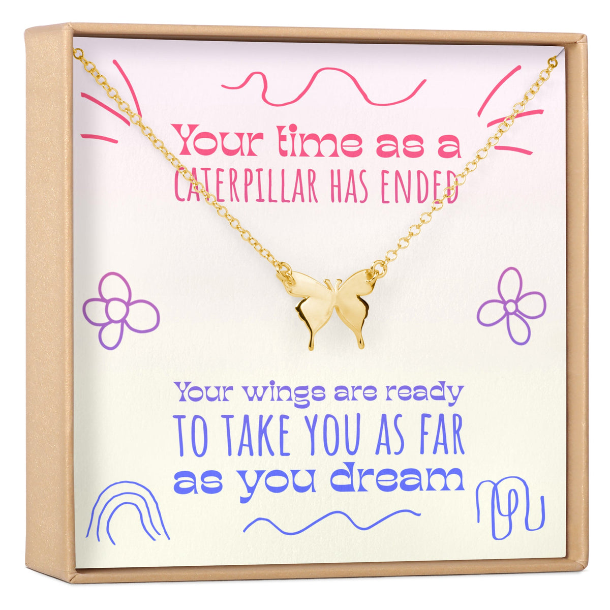 Graduation Butterfly Pendant Necklace - Dear Ava