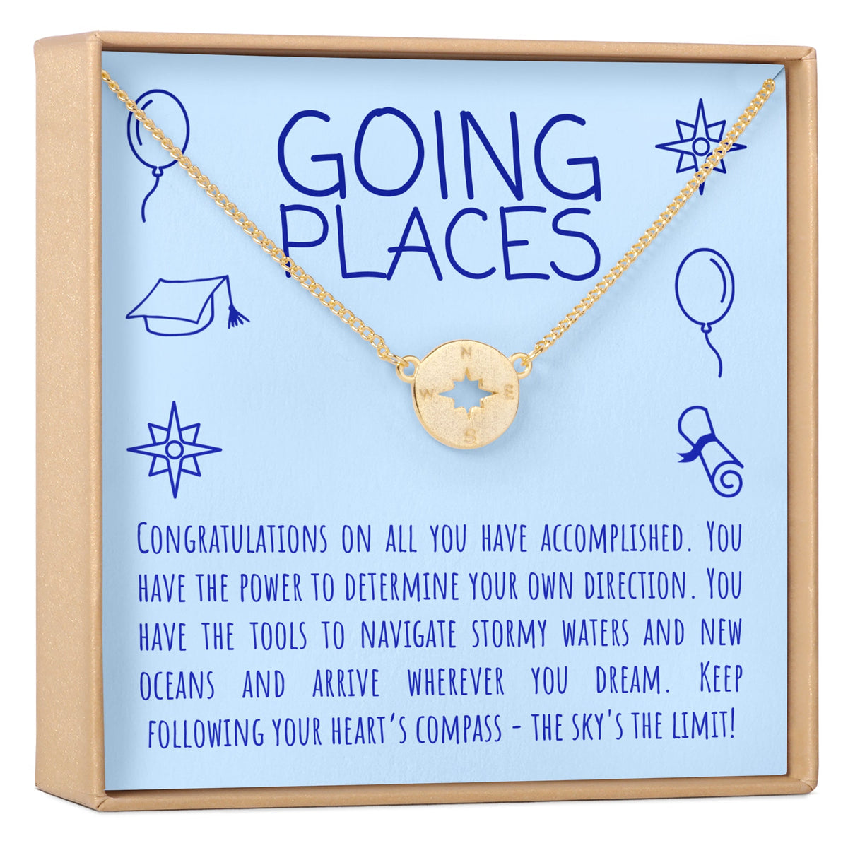 Graduation Compass Necklace - Dear Ava