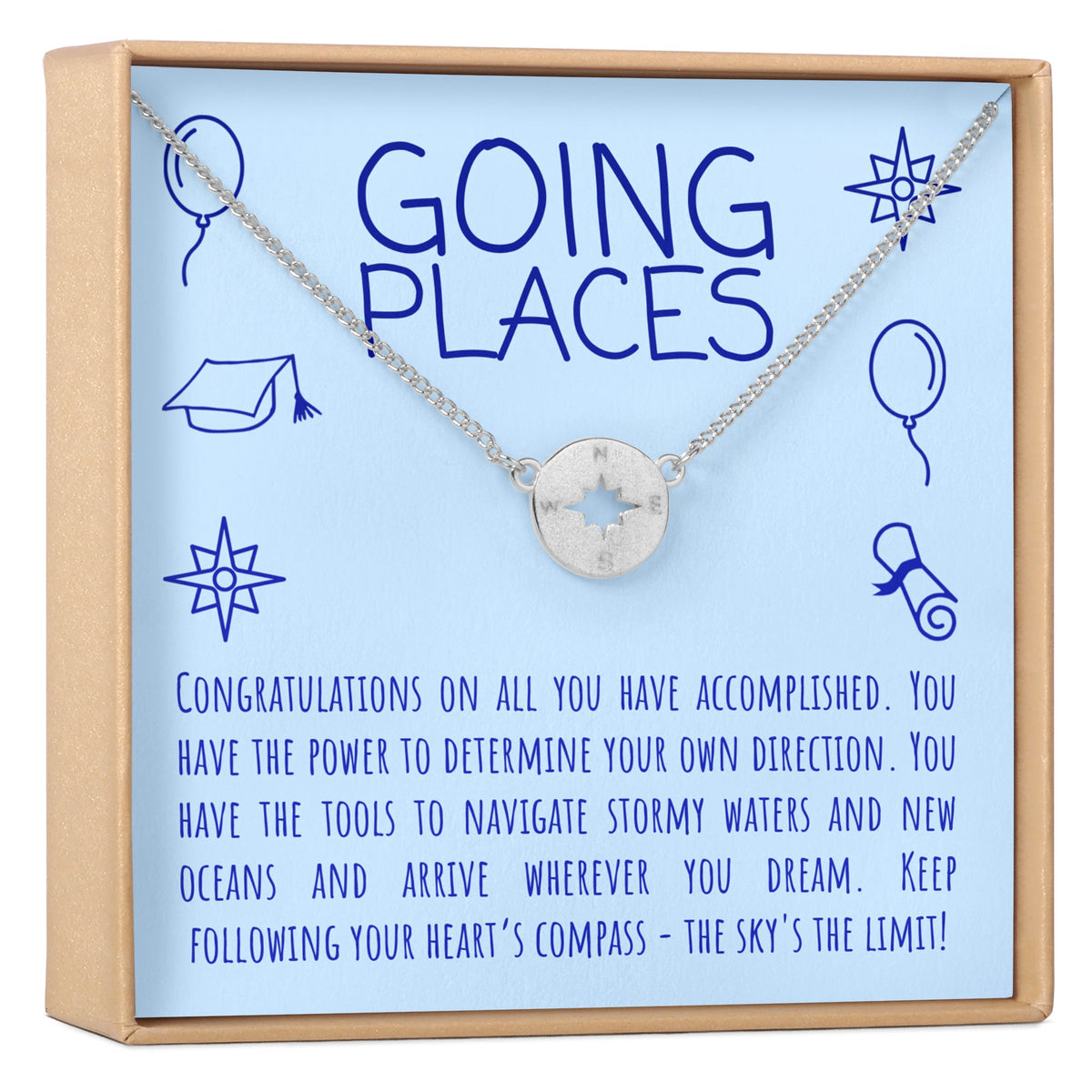 Graduation Compass Necklace - Dear Ava