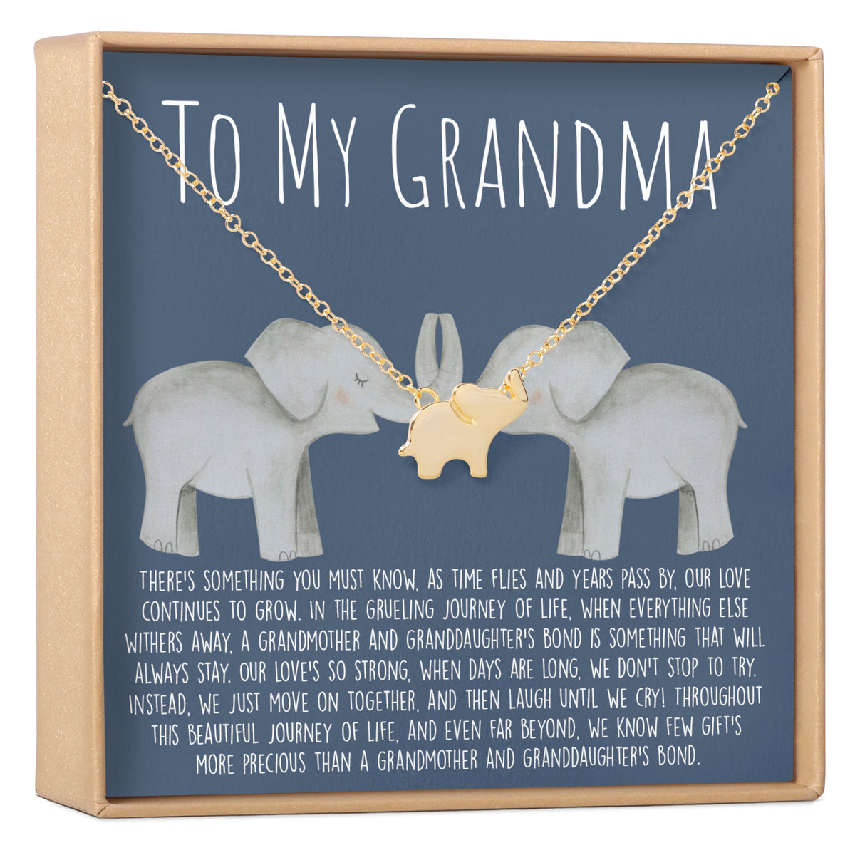 Grandma Elephant Pendant Necklace - Dear Ava