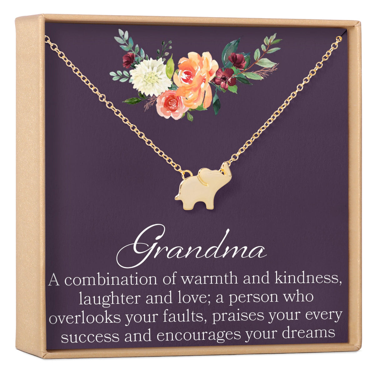 Grandmother Elephant Pendant Necklace - Dear Ava