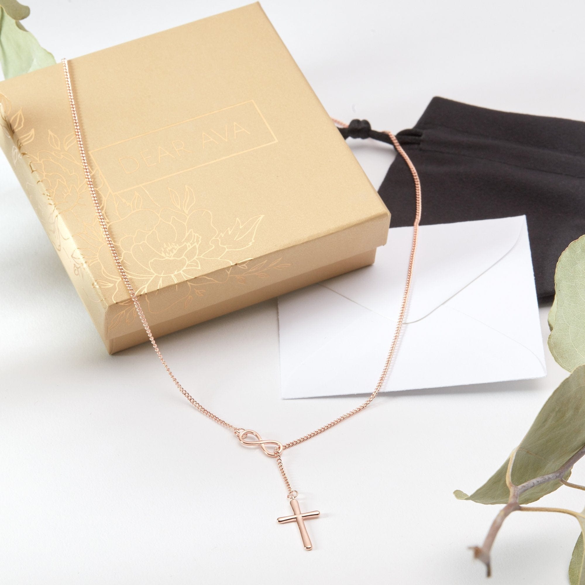 Infinity Cross Necklace: Christian Gift Necklace, Baptism Gift