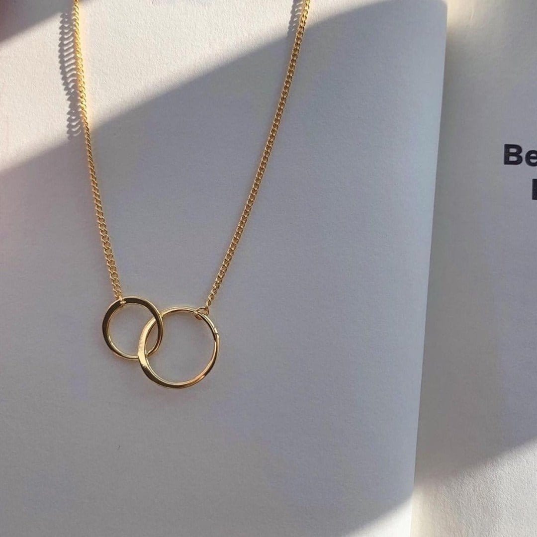 Interlocking Circles Gold Necklace - Dear Ava