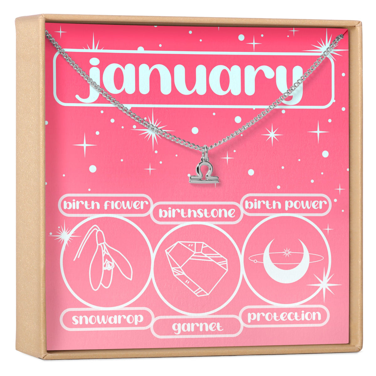 January Birthday Necklace, Multiple Styles Necklace - Dear Ava