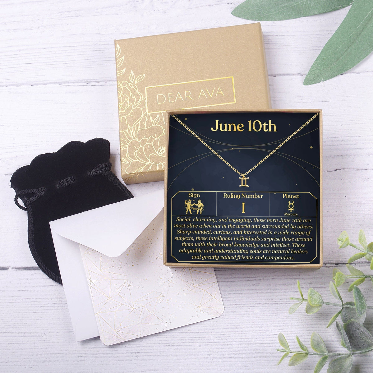 June 10th Gemini Necklace - Dear Ava