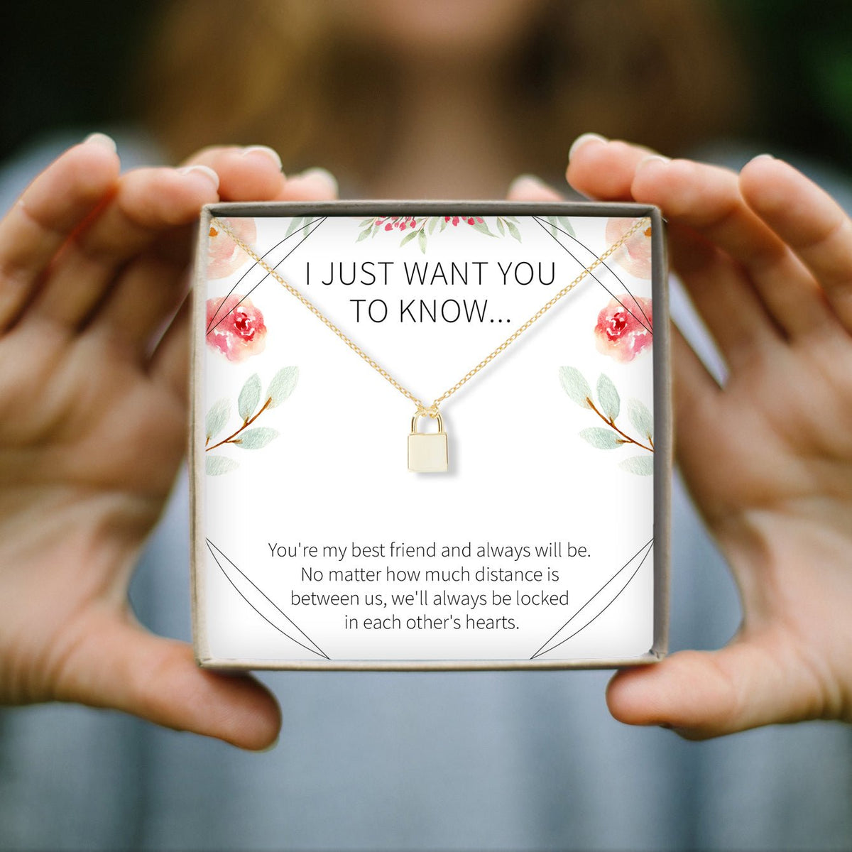 Long Distance Friendship Lock Necklace - Dear Ava