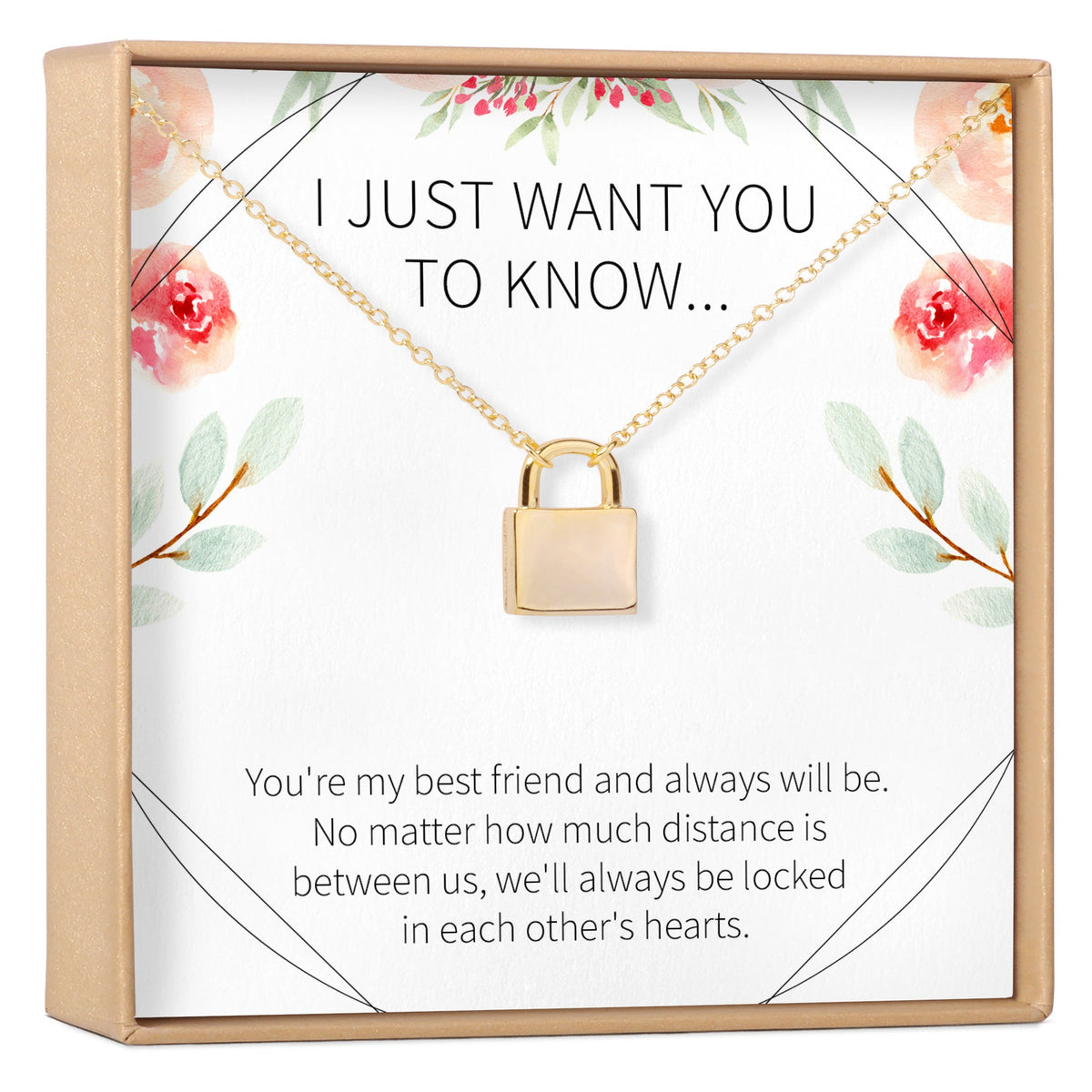 Long Distance Friendship Lock Necklace - Dear Ava