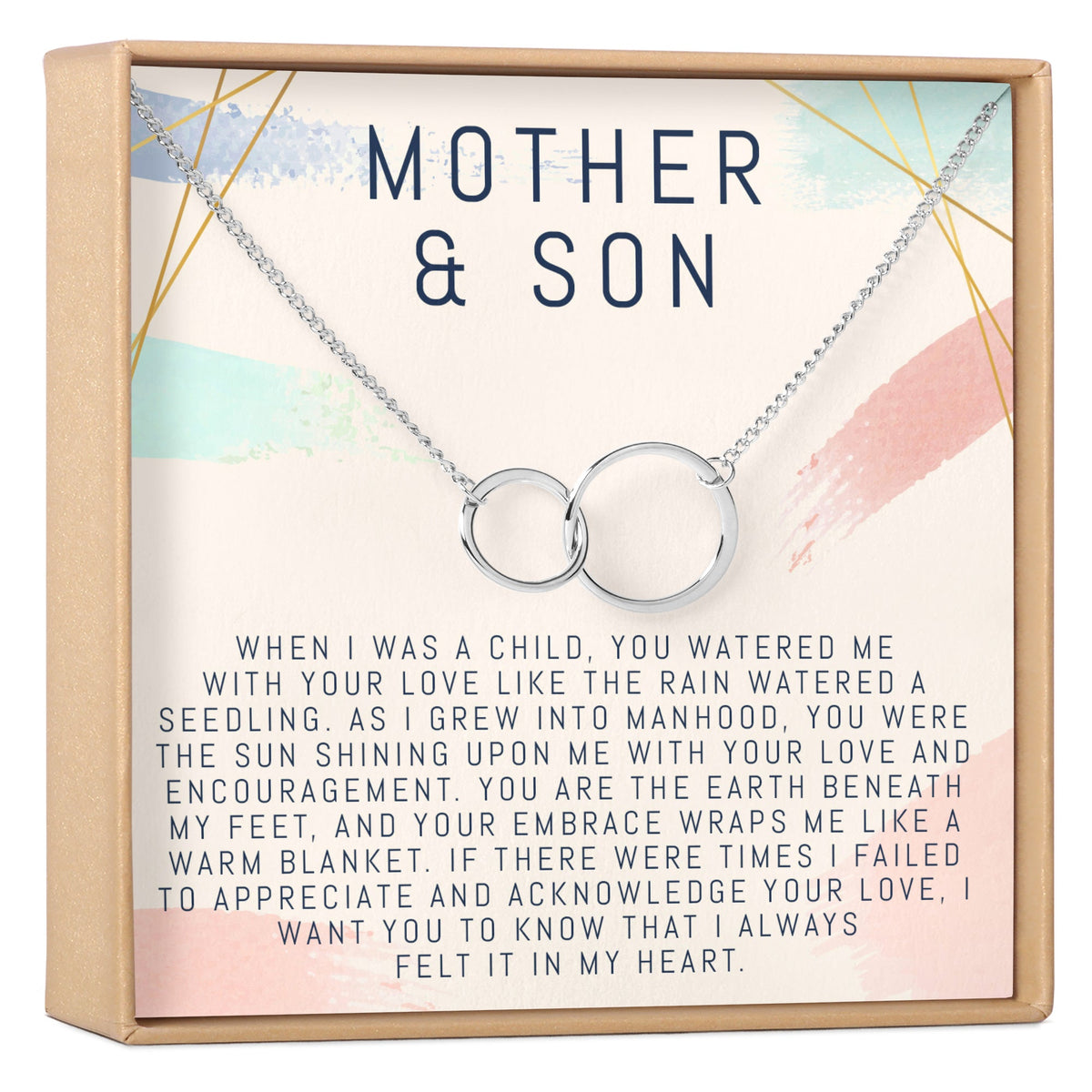 Mother and Son Double Circles Necklace - Dear Ava