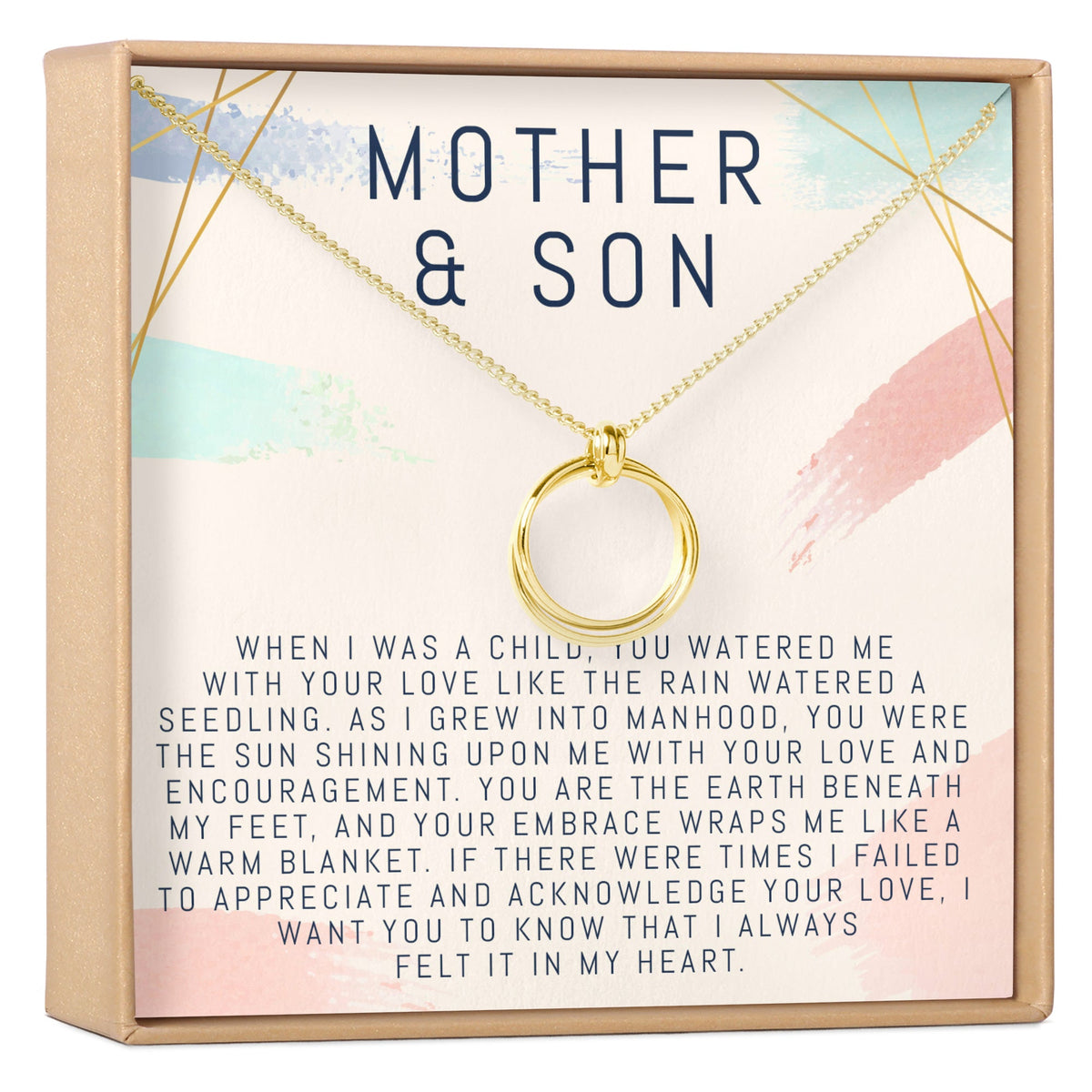 Mother and Son Linked Circles Necklace - Dear Ava