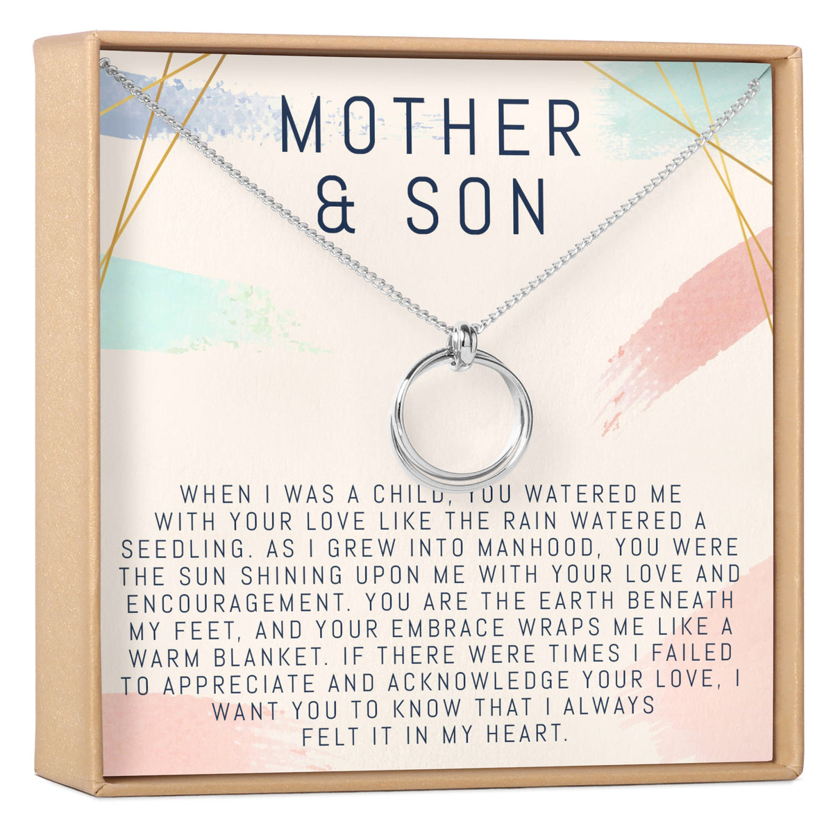 Mother and Son Linked Circles Necklace - Dear Ava