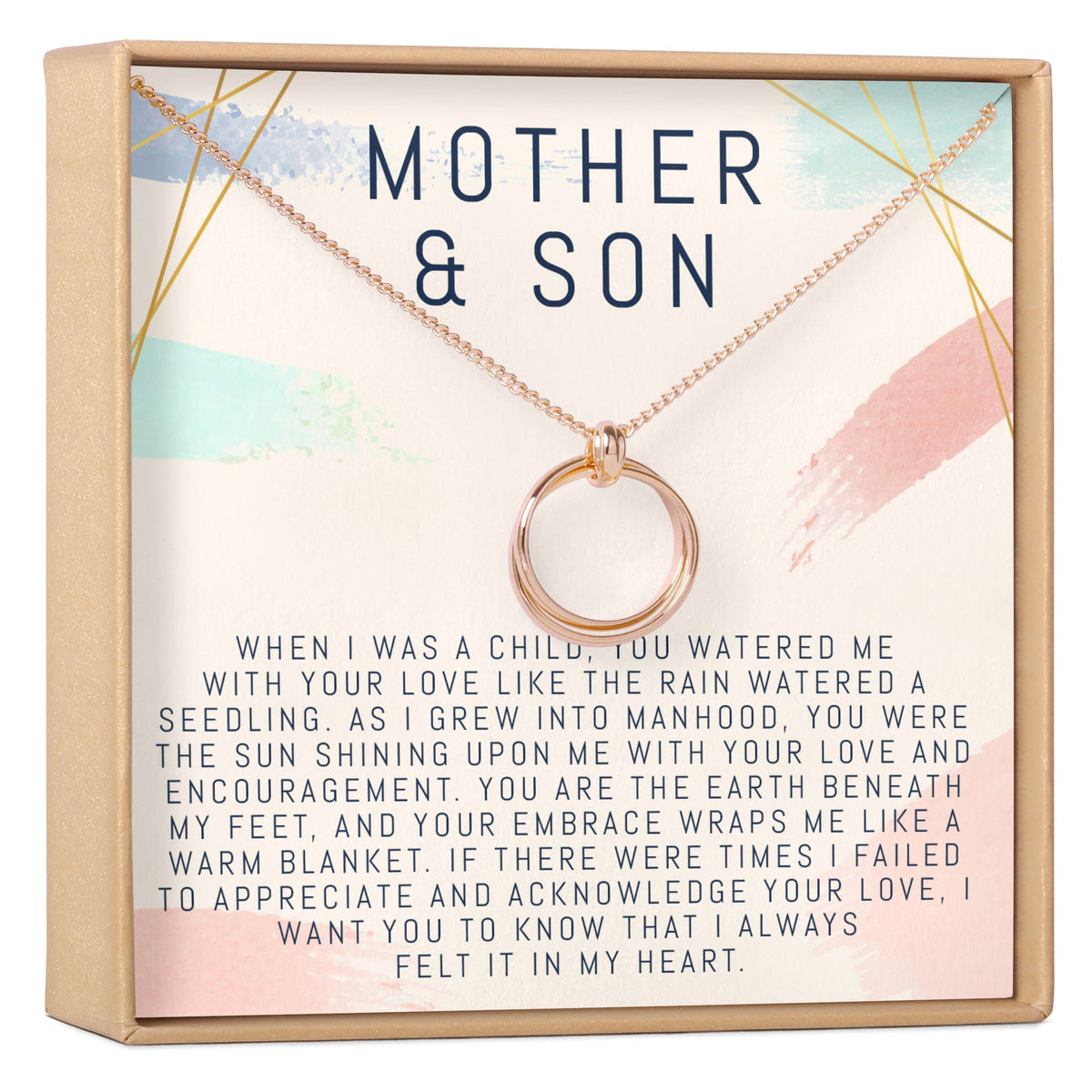 Mother and Son Linked Circles Necklace - Dear Ava