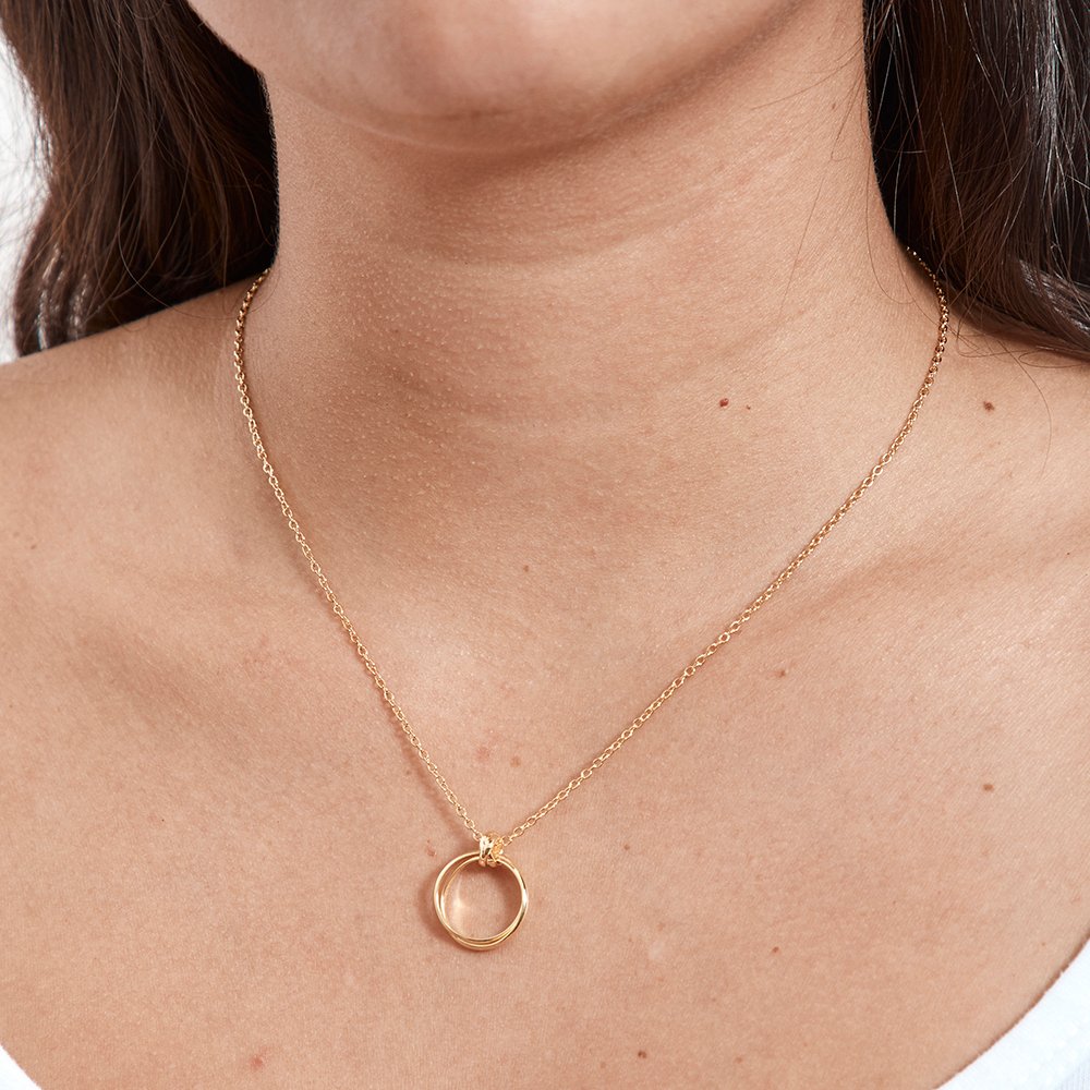 Mother and Son Linked Circles Necklace - Dear Ava