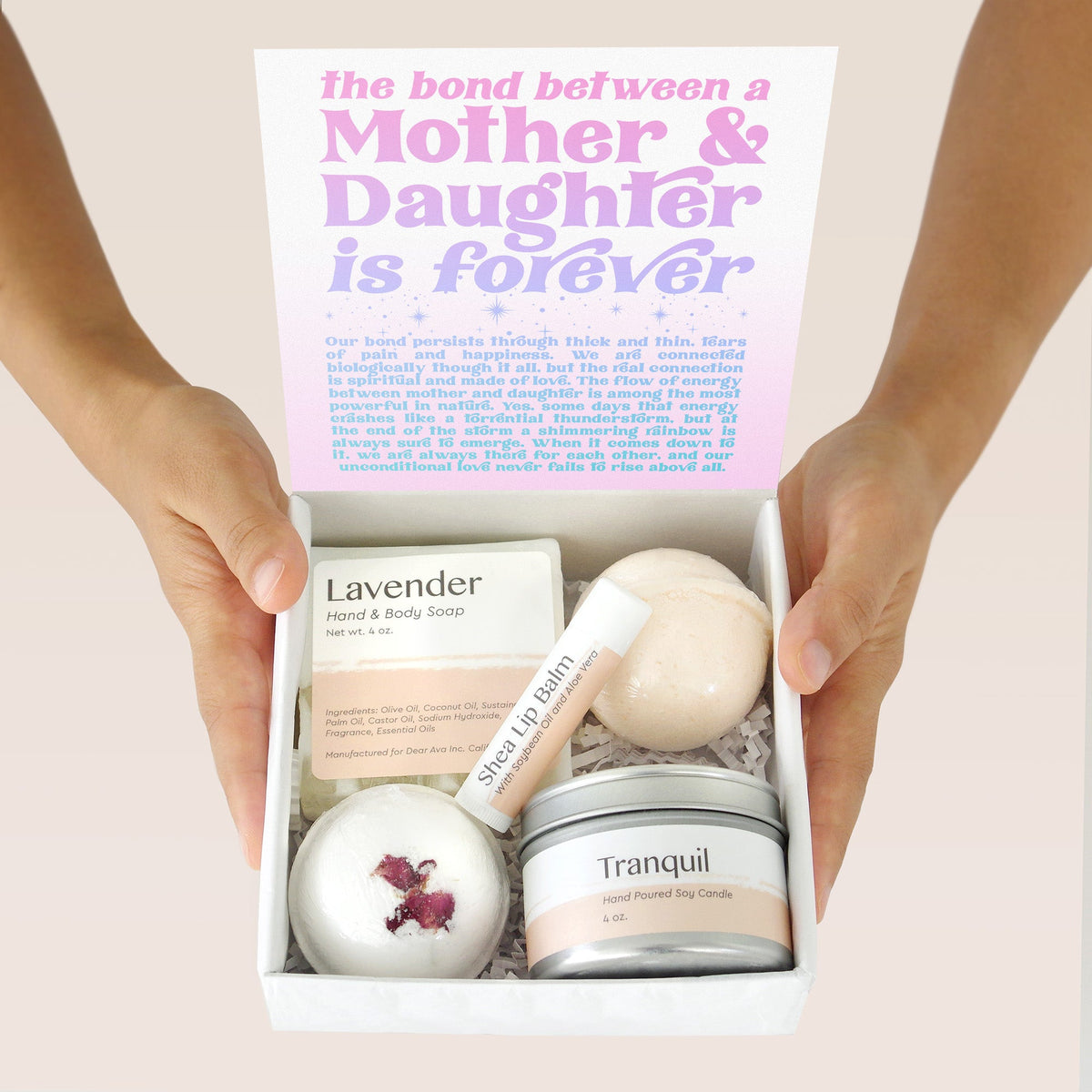 Mother &amp; Daughter Double Circle Necklace Gift Box Set - Dear Ava